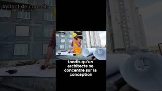 Différence entre un #dessinateur et un #architecte dans le #btp.#géniecivil  #construction #conseils