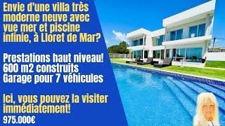 Tous vous environs avec cette villa d'architecte très moderne vue mer C/Tramuntana 10 Lloret de Mar