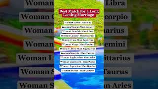 BEST MATCH FOR A LONG LASTING MARRIAGE #tips #lifestyle #zodiac #birthday #fengshui  #shorts