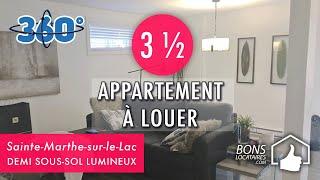 Appartement à louer/Visite virtuelle/Apartment Tour/Sainte-Marthe-sur-le-Lac 3½ (BonsLocataires.com)