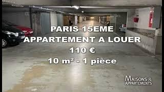 PARIS 15ÈME - APPARTEMENT A LOUER - 110 € - 10 m² - 1 pièce(s)