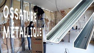 OSSATURE MÉTALLIQUE MURS DE LA CUISINE (Rails/Montants & Fourrures) | EP19 Vlog renovation