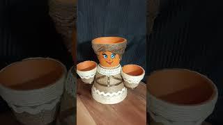 Décoration en pots de terre cuite et corde de jute #artcreation #decoration #diyprojects