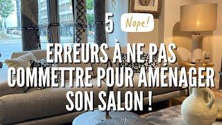 5 erreurs à ne pas commettre pour aménager son salon ! ???? ❌