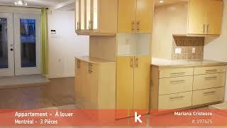 Appartement Montréal 1 300 $ mois À louer par Kangalou