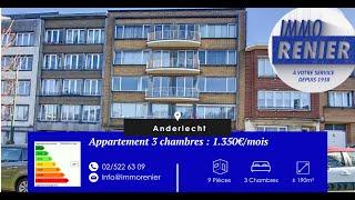 A louer à Anderlecht grande appartement de 3 chambres sur +-190m²