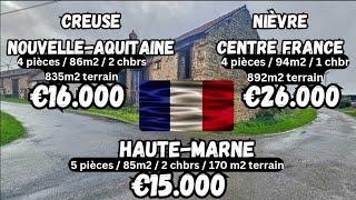 [ENG SUB] Maisons à vendre | €16,000 - €26,000 - €15,000 | Creuse,  Nièvre , Haute-Marne